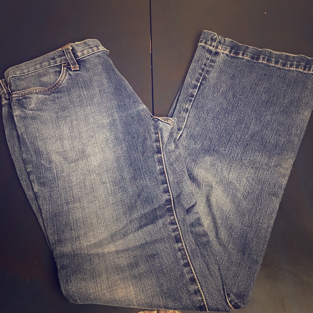 Long and lean Gap jeans
